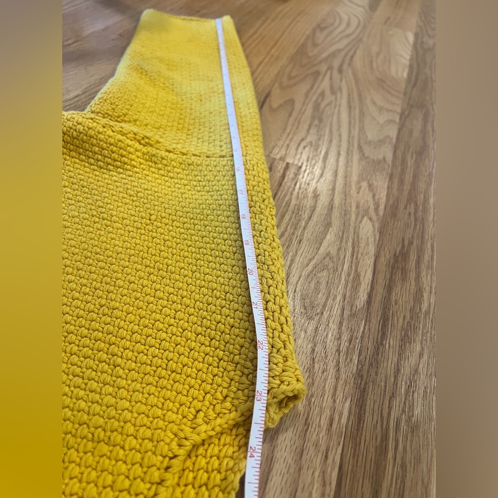 Babaa‎ 100% Spanish Cotton Yellow Knit Sweater Designer - Picture 10 of 12